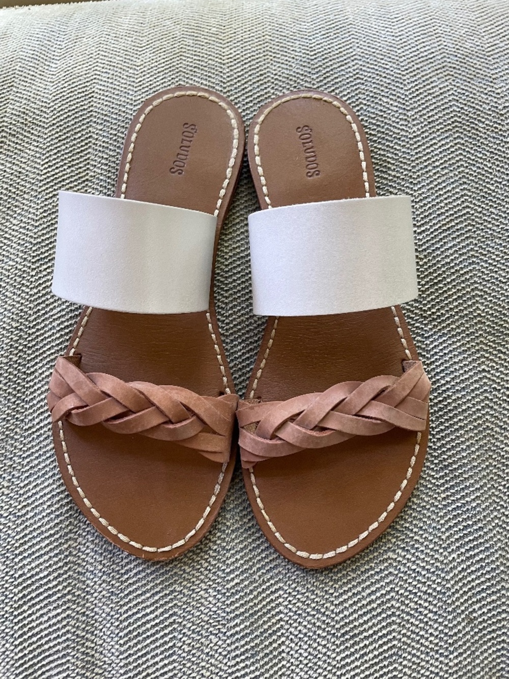 $99 Soludos Braided Slide Sandals Size 8